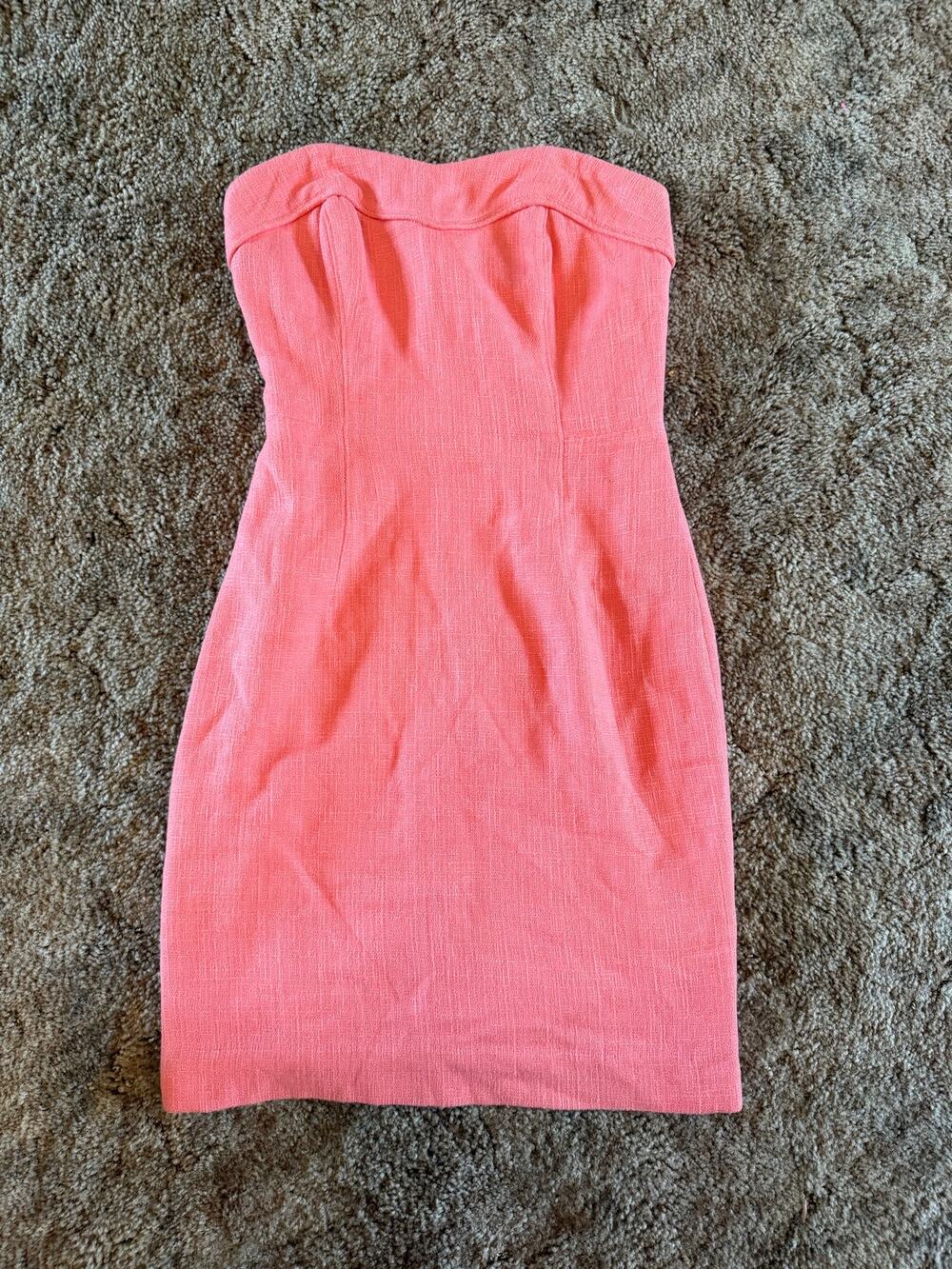 Lilly Pulitzer Bibi Strapless Corset Mini Dress in Ginger Pink Textured Barbie